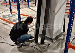 rubber column guard installation